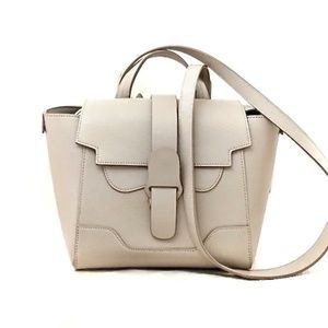 Senreve Mini Maestra Sand Pebbled Leather Shoulder bag NEW